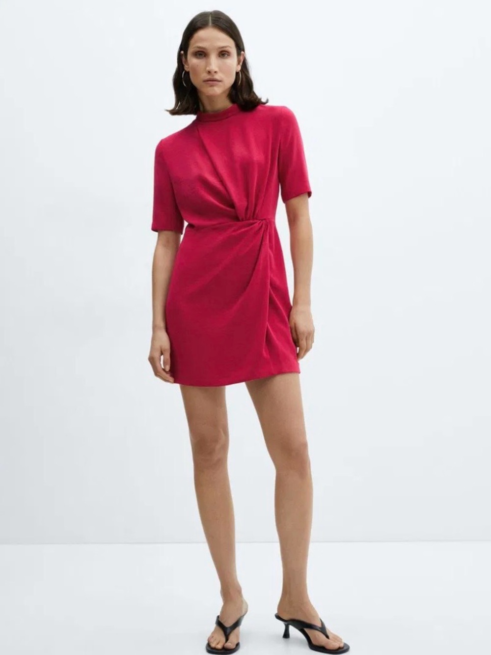 Mango Hannah Draped Mini Dress